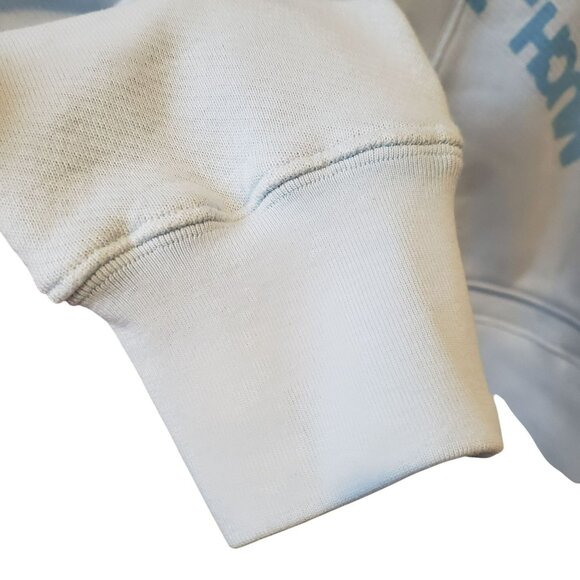 Le Pere Blue Heart Domo Hooded Sweatshirt Drawstring Hoodie Mens XS - Picture 8 of 10